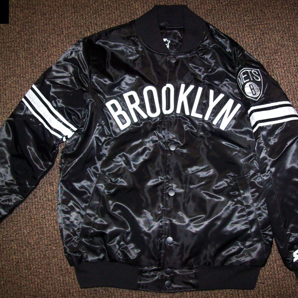 BROOKLYN NETS STARTER NBA SNAP DOWN BLACK LARGE - Picture 7 of 13